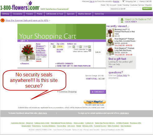 1800flowers.com checkout